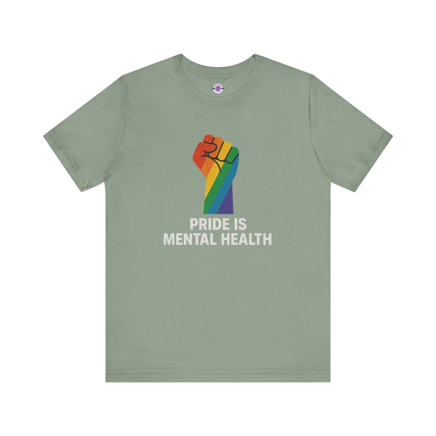 Pride Is Mental Health Shirt, LGBTQ+ Mental Health Awareness Tee, Queer Therapy Shirt, Protest Fist Graphic, Comfort Colors T-Shirt