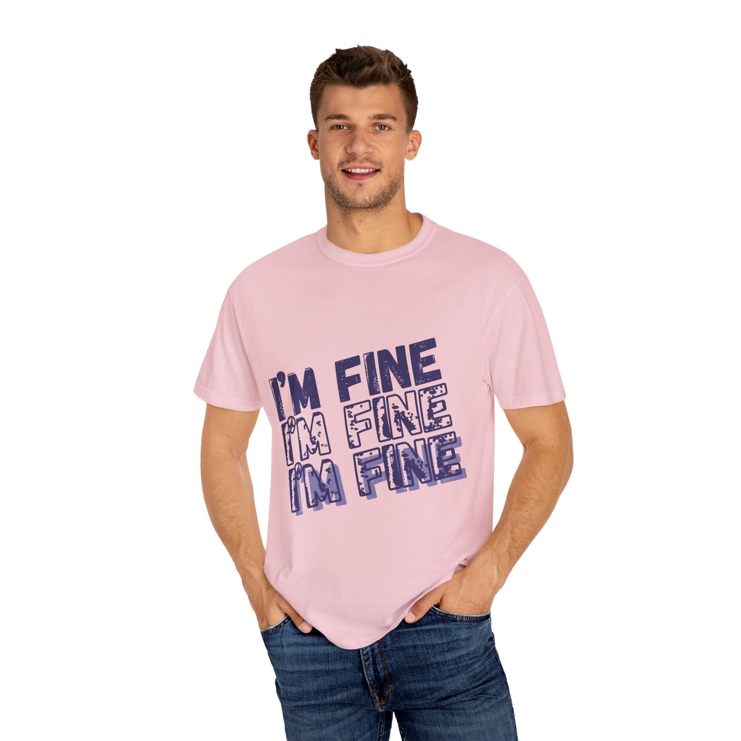 Two Truths and a Lie: "I'm Fine" Distressed T-Shirt