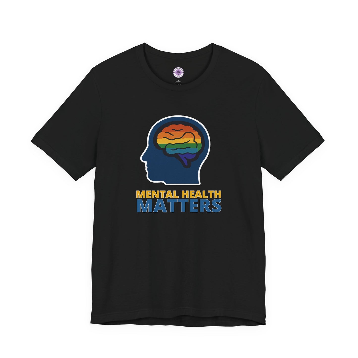 Mental Health Matters Shirt, Rainbow Brain Graphic Tee, LGBTQ+ Therapy Shirt, Comfort Colors T-Shirt, Inclusive Mental Health Top