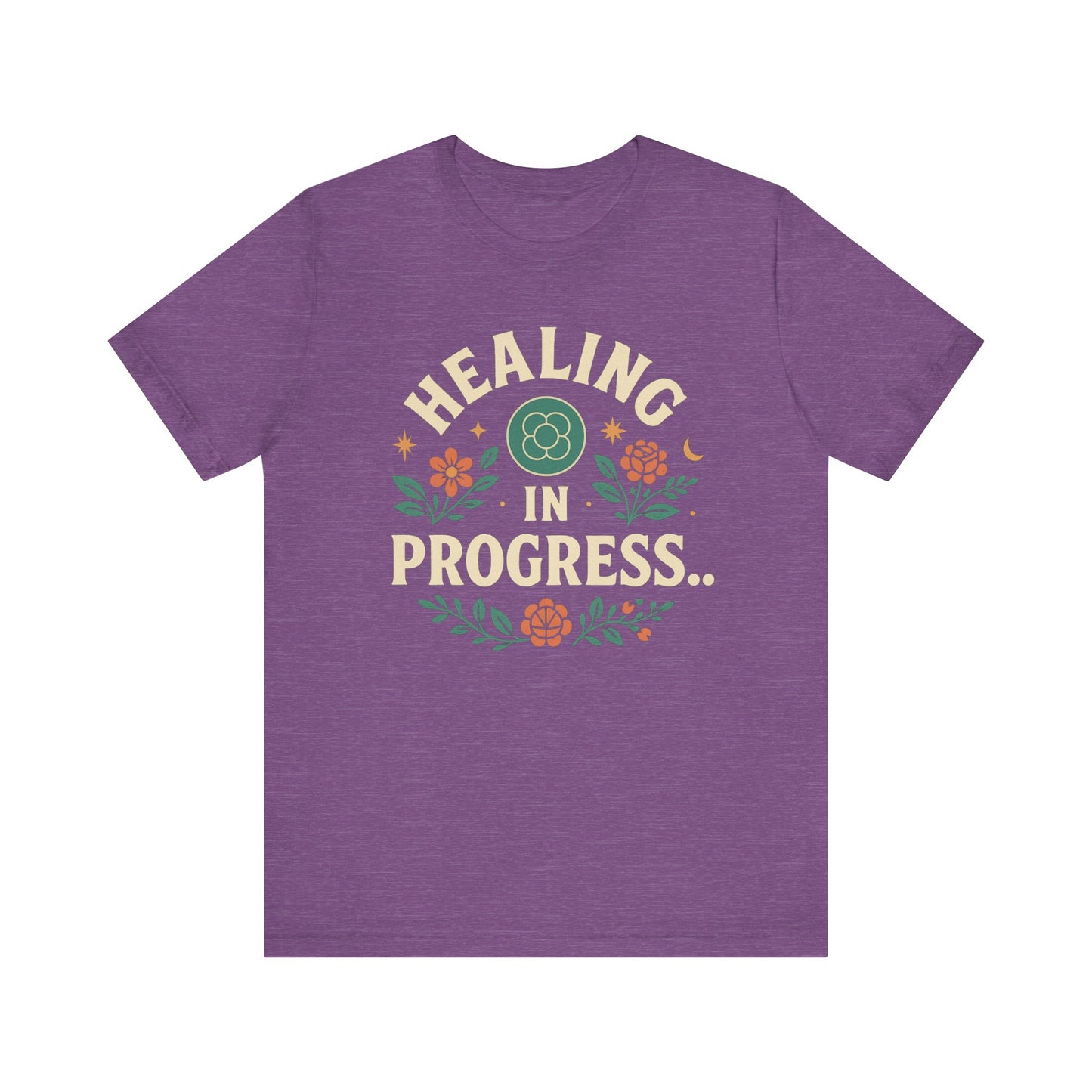 Healing in Progress Tee, Unisex Jersey T-Shirt, Mental Health Awareness Apparel, Self-Care Gift, Positive Vibes Wear