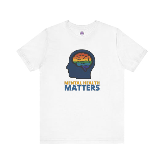 Mental Health Matters Shirt, Rainbow Brain Graphic Tee, LGBTQ+ Therapy Shirt, Comfort Colors T-Shirt, Inclusive Mental Health Top