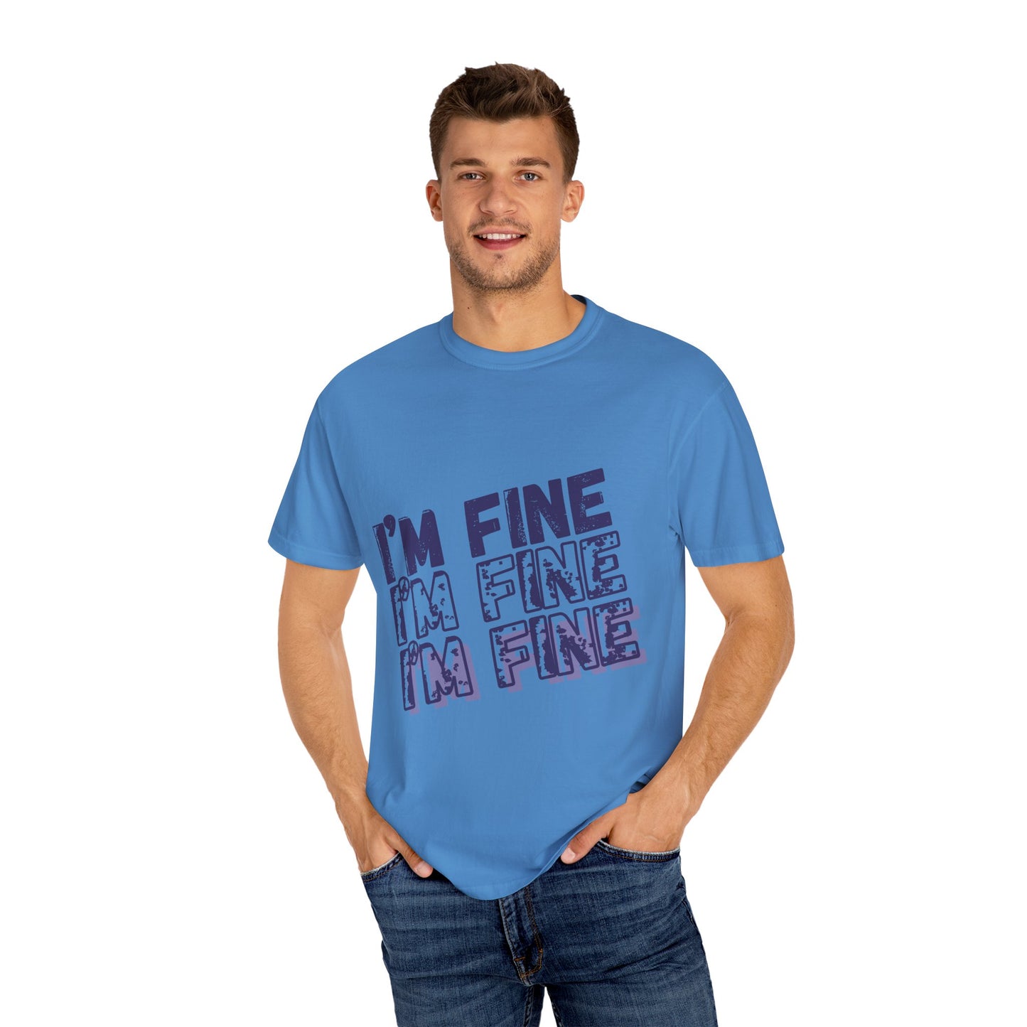 Two Truths and a Lie: "I'm Fine" Distressed T-Shirt