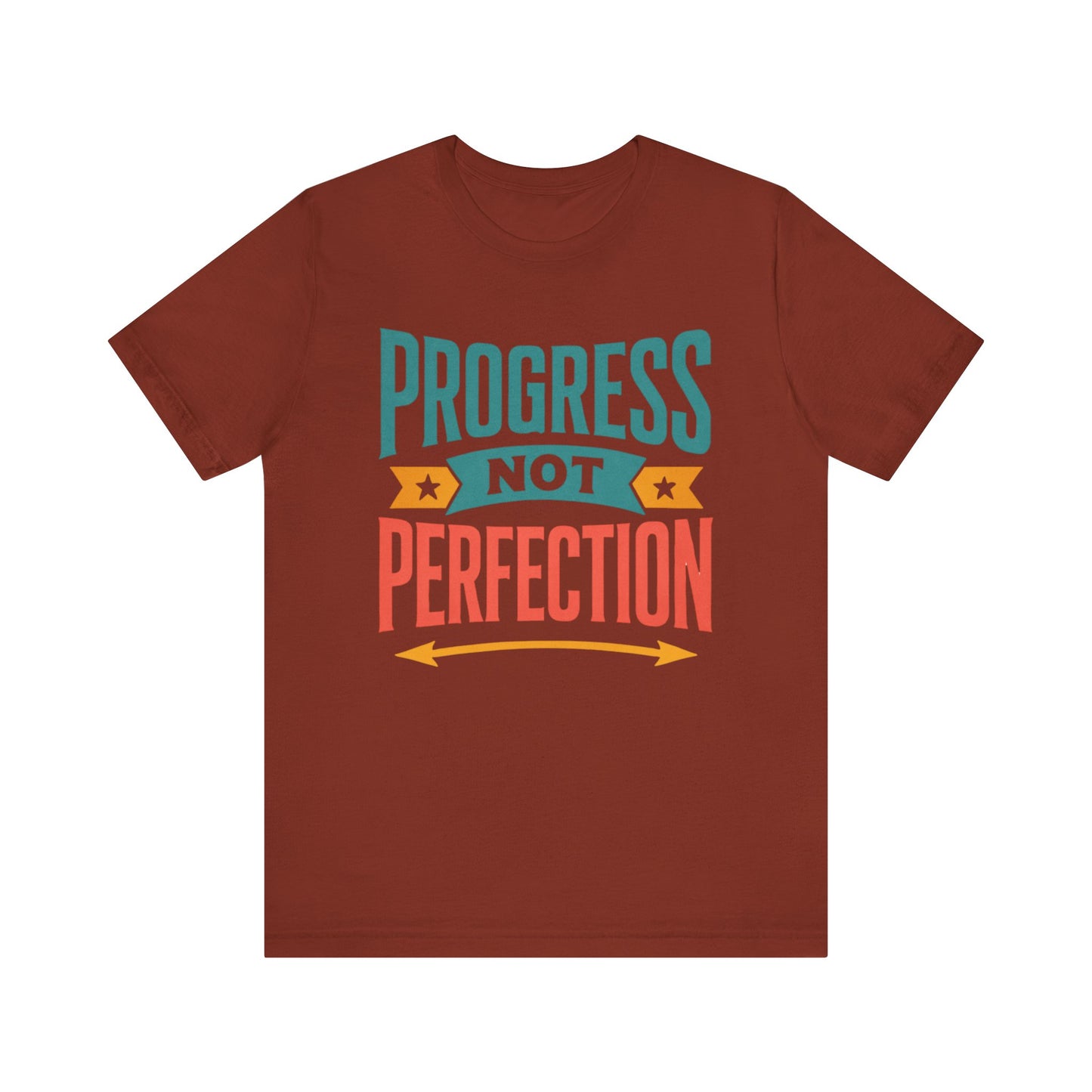 Progress Not Perfection Tee (Color), Motivational Shirt, Unisex Workout Top, Gift for Him/Her, Casual Everyday Wear, Inspirational Clothing