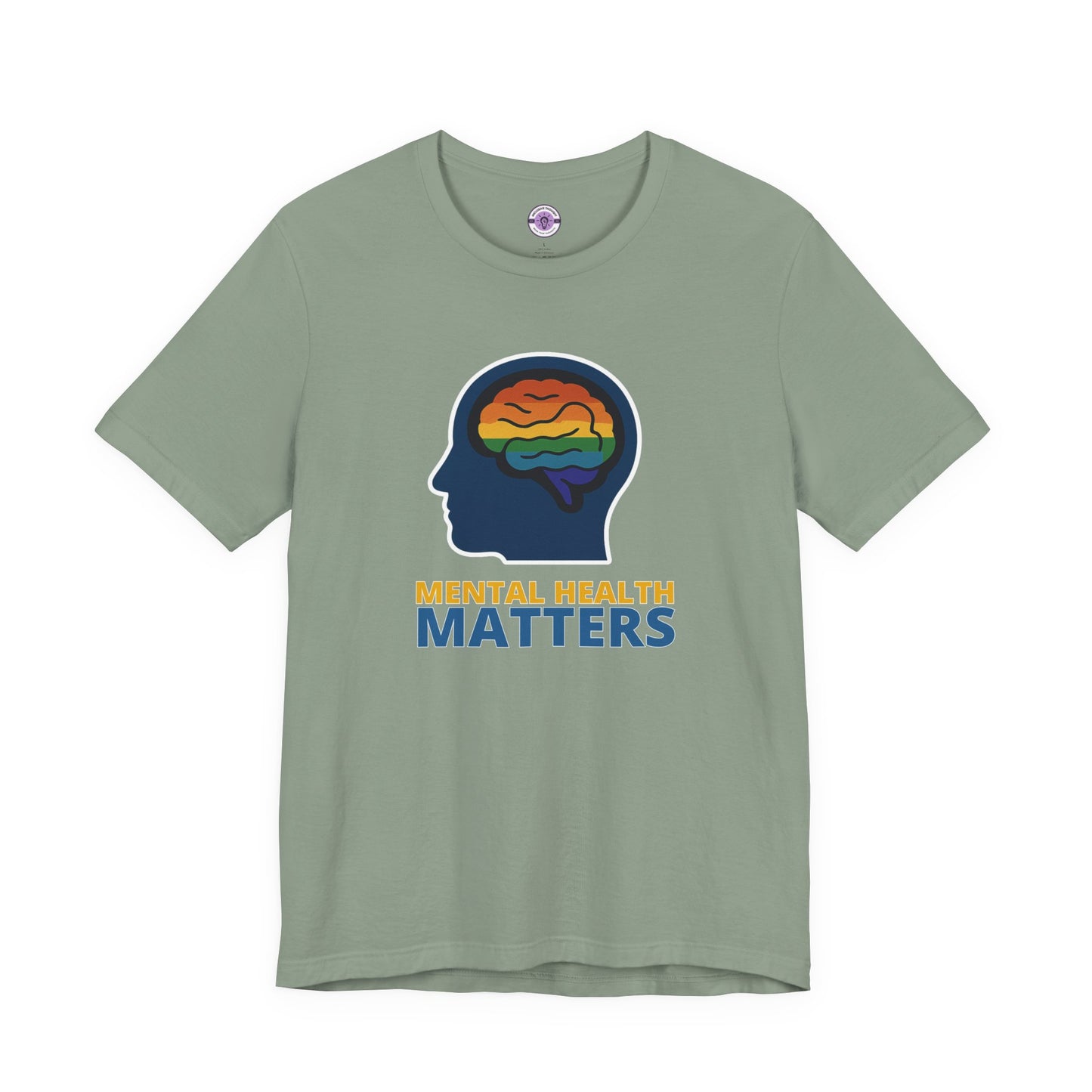 Mental Health Matters Shirt, Rainbow Brain Graphic Tee, LGBTQ+ Therapy Shirt, Comfort Colors T-Shirt, Inclusive Mental Health Top