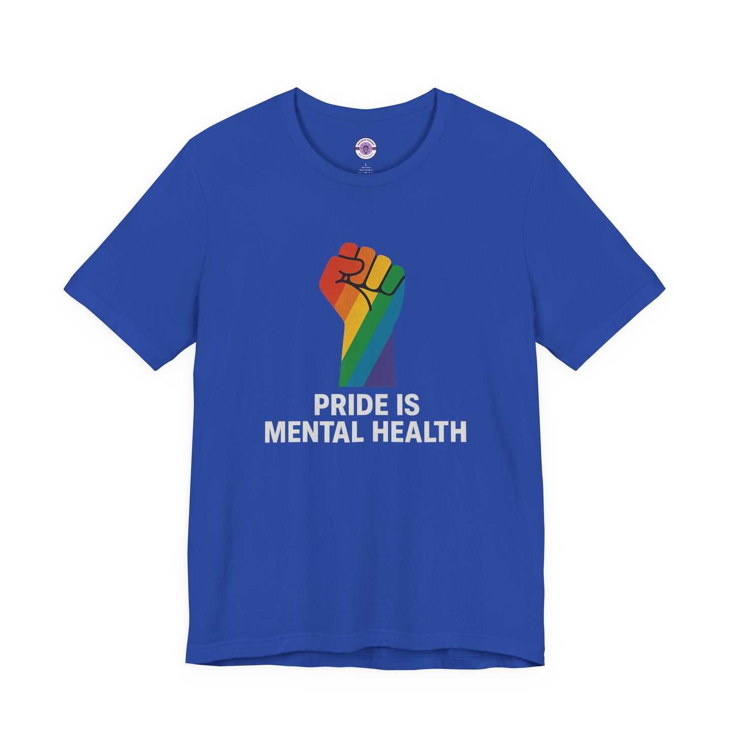 Pride Is Mental Health Shirt, LGBTQ+ Mental Health Awareness Tee, Queer Therapy Shirt, Protest Fist Graphic, Comfort Colors T-Shirt