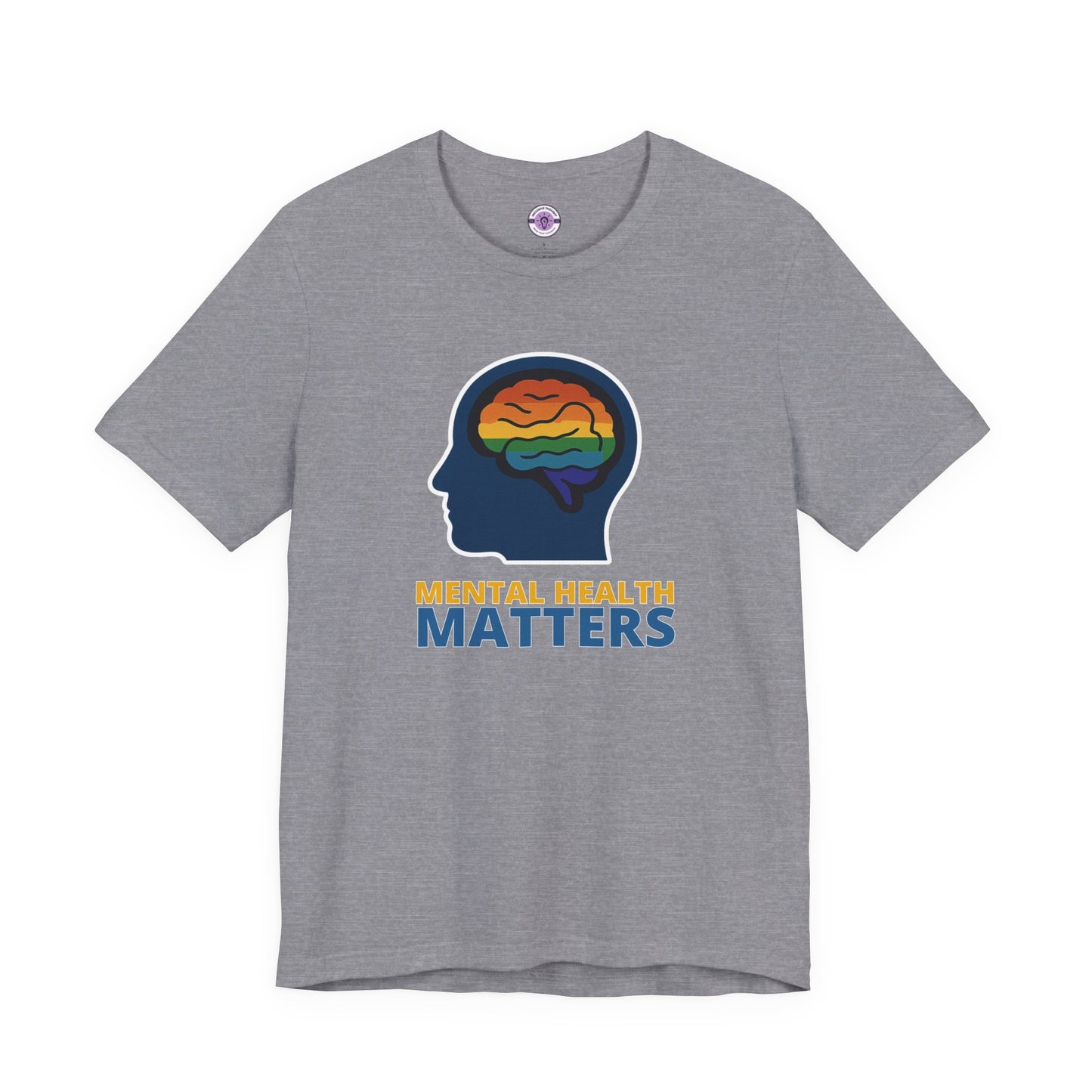 Mental Health Matters Shirt, Rainbow Brain Graphic Tee, LGBTQ+ Therapy Shirt, Comfort Colors T-Shirt, Inclusive Mental Health Top