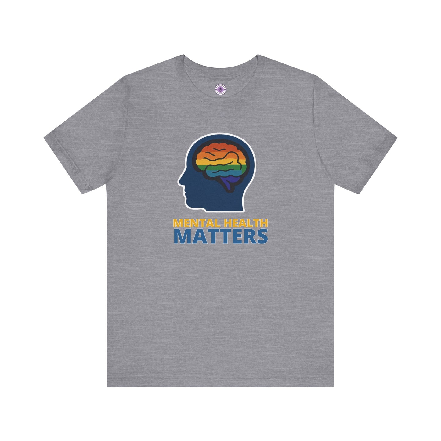 Mental Health Matters Shirt, Rainbow Brain Graphic Tee, LGBTQ+ Therapy Shirt, Comfort Colors T-Shirt, Inclusive Mental Health Top