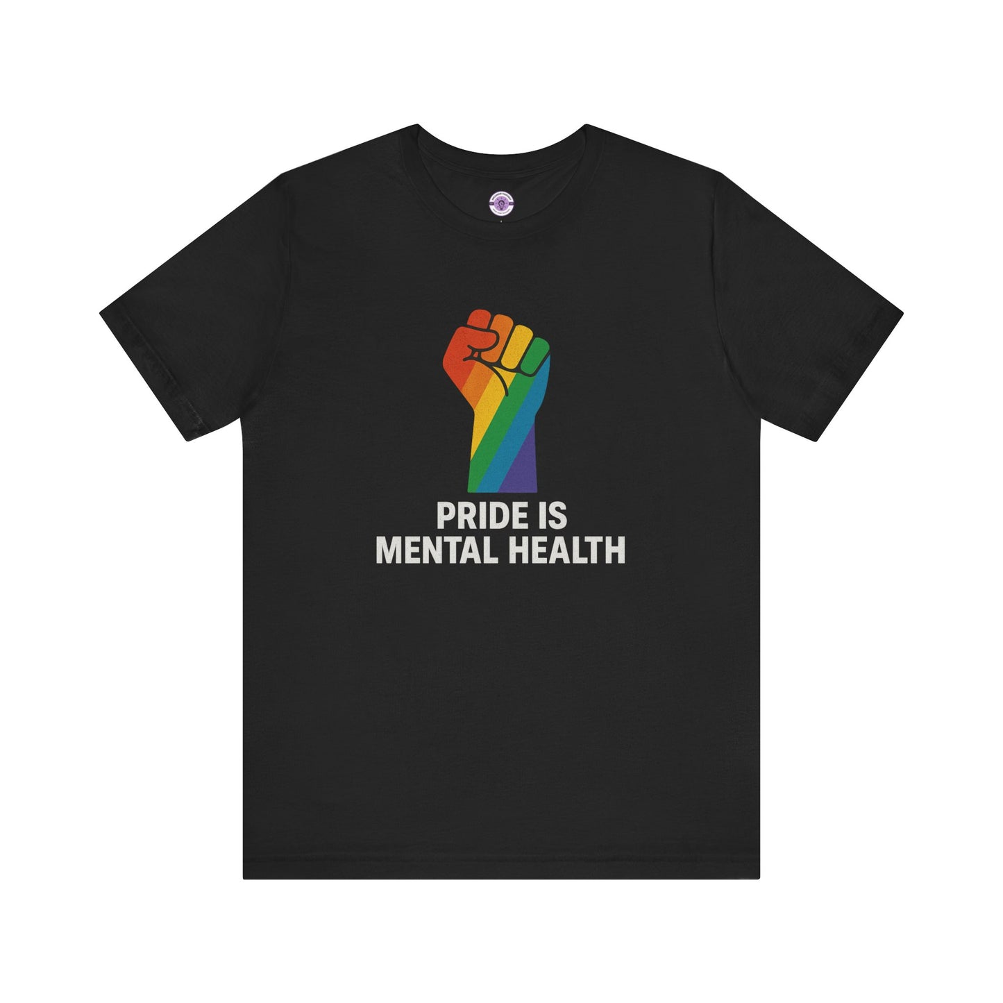 Pride Is Mental Health Shirt, LGBTQ+ Mental Health Awareness Tee, Queer Therapy Shirt, Protest Fist Graphic, Comfort Colors T-Shirt
