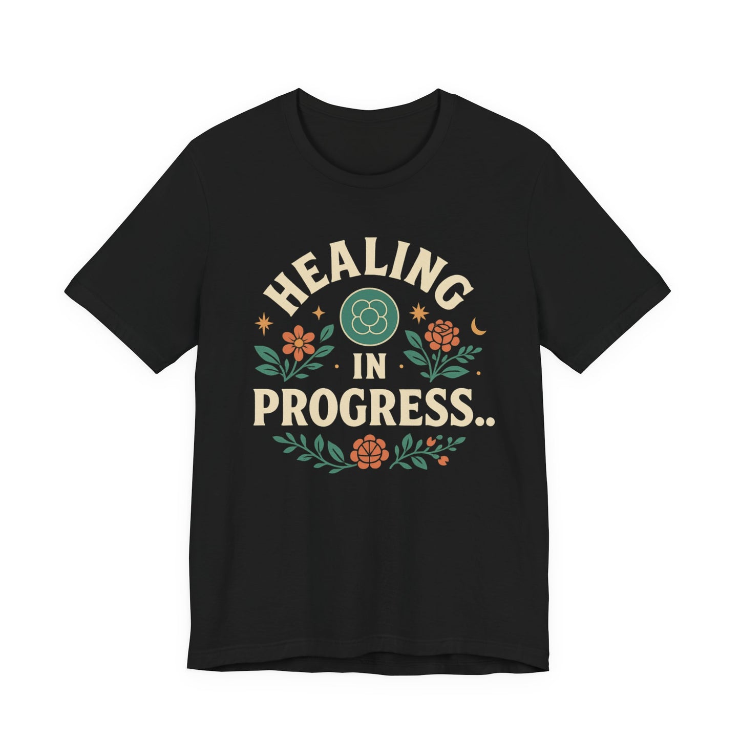 Healing in Progress Tee, Unisex Jersey T-Shirt, Mental Health Awareness Apparel, Self-Care Gift, Positive Vibes Wear