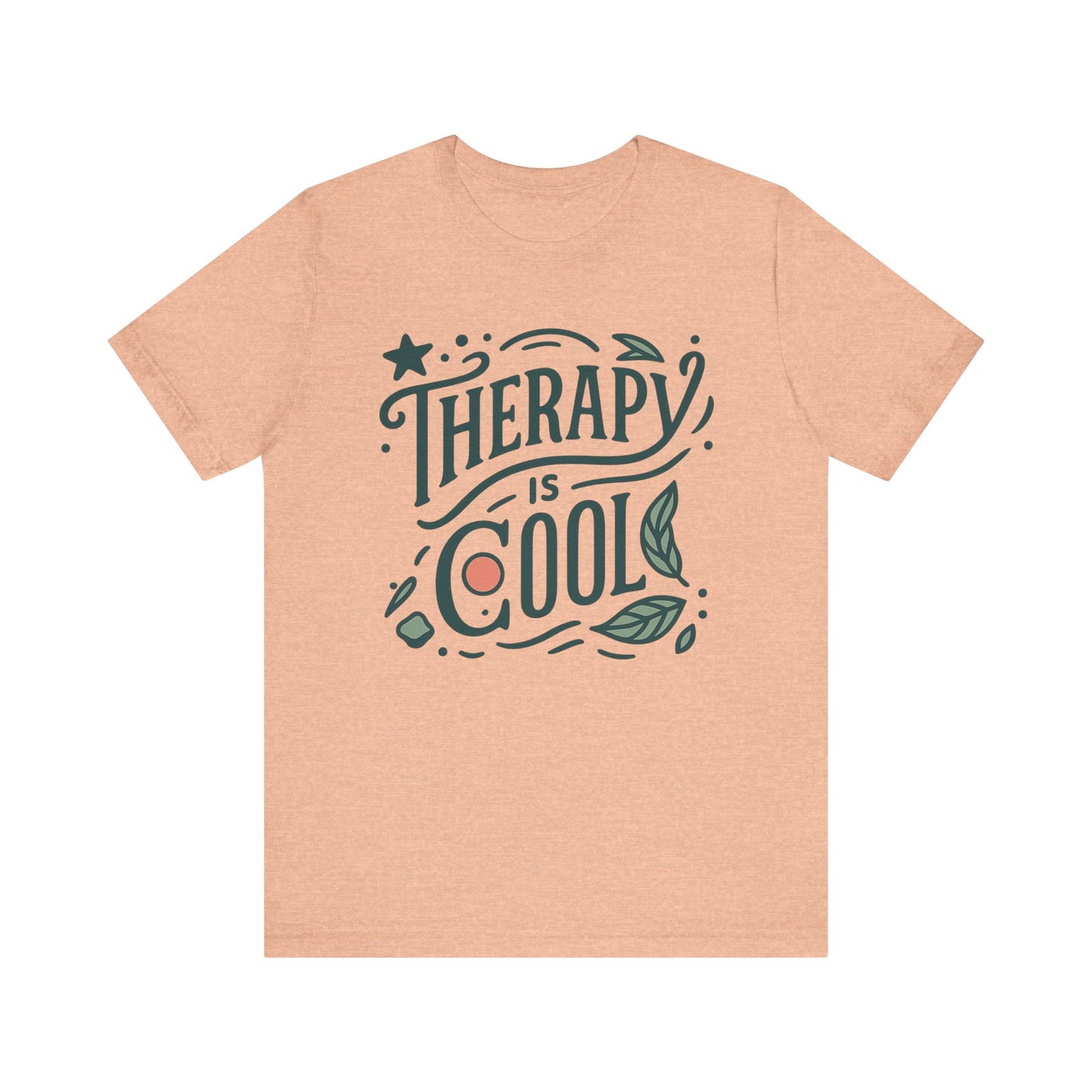 Therapy is Cool Tee - Unisex Jersey Short Sleeve T-Shirt for Mental Health Awareness, Self-Care Gift, Casual Wear, Comfort Fit, Inspiring