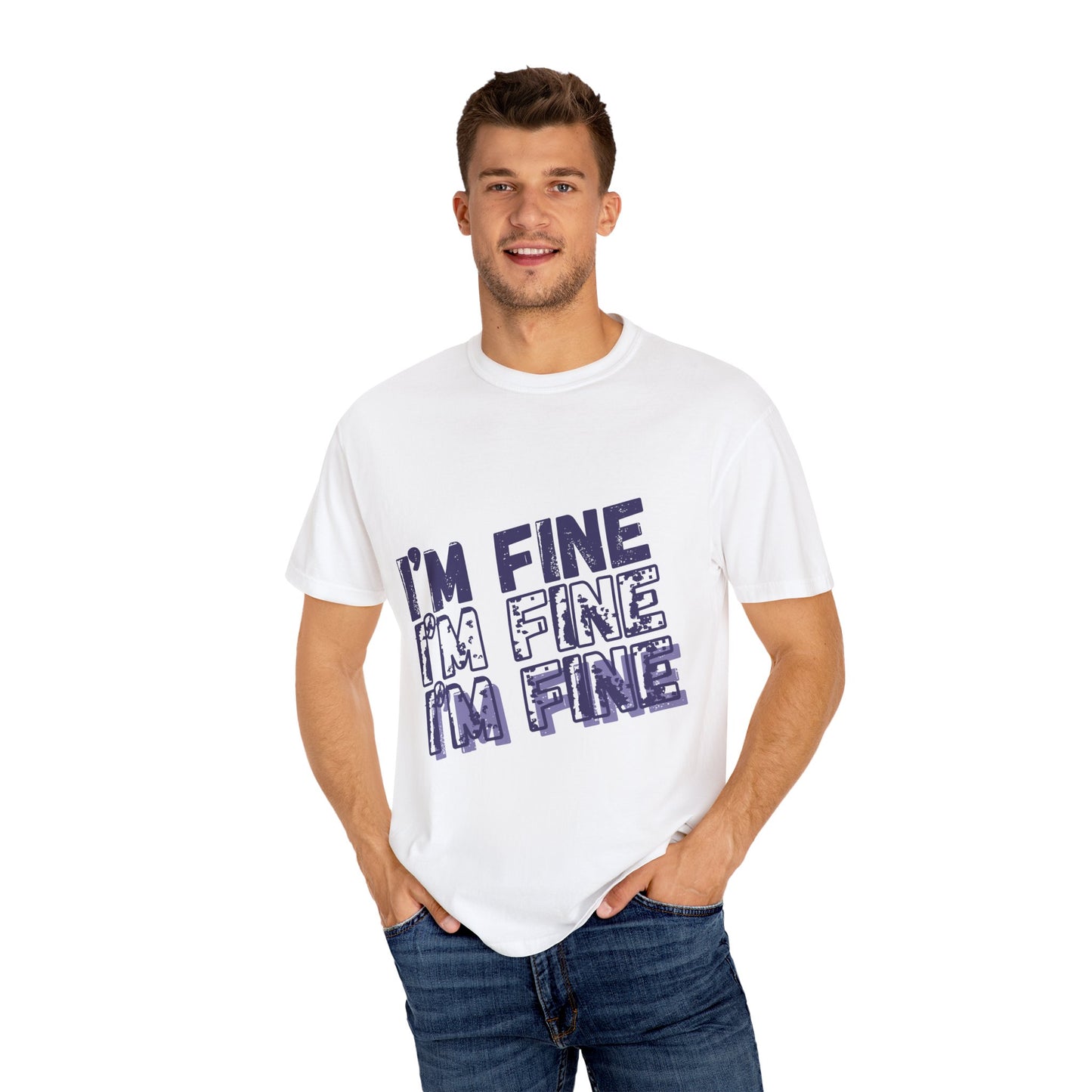 Two Truths and a Lie: "I'm Fine" Distressed T-Shirt
