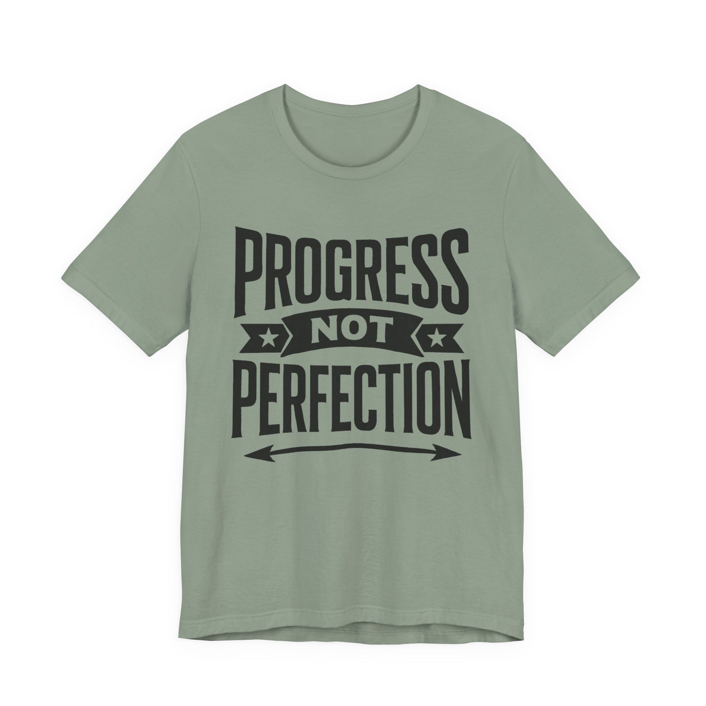 Progress Not Perfection Tee, Motivational Shirt, Unisex Workout Top, Gift for Him/Her, Casual Everyday Wear, Inspirational Clothing