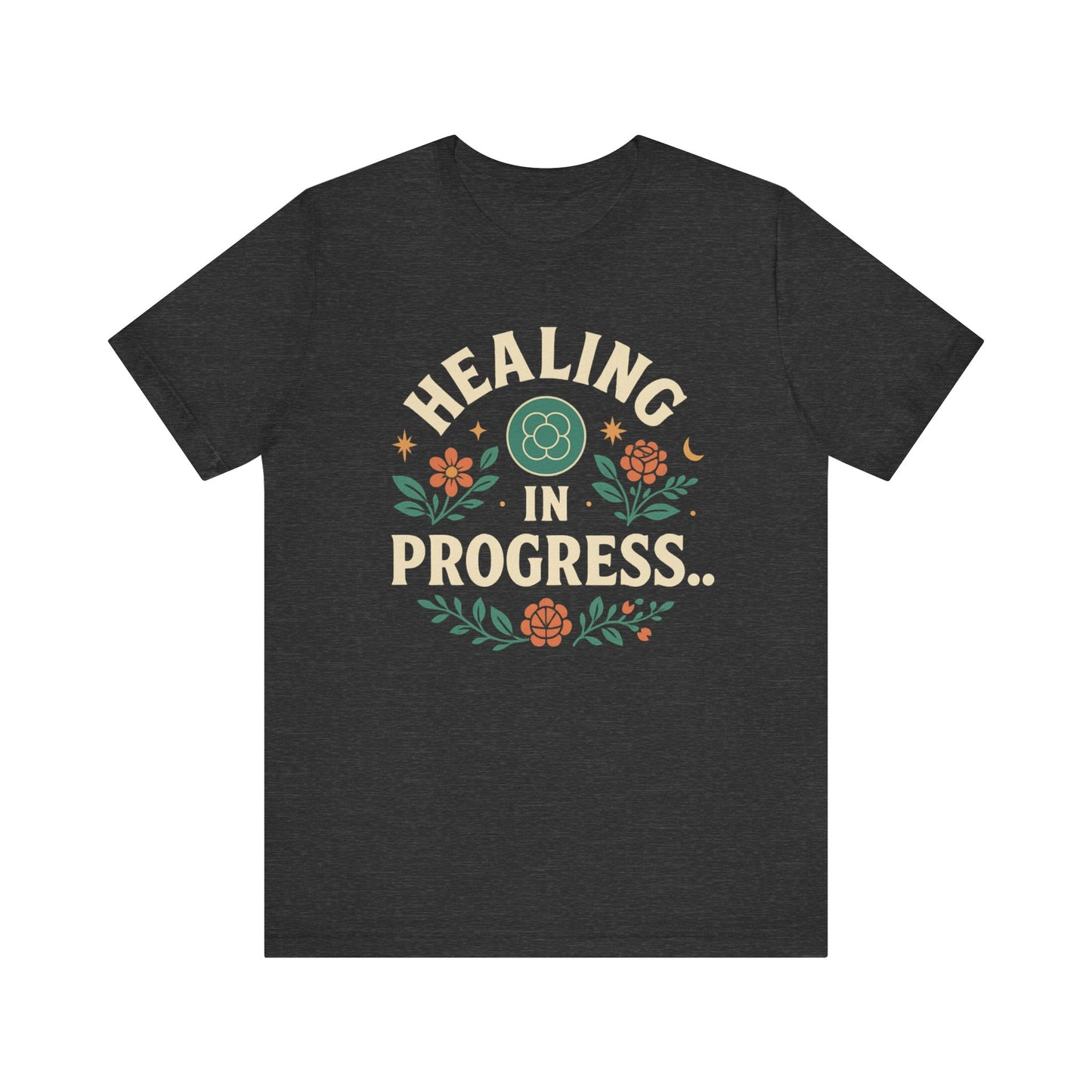 Healing in Progress Tee, Unisex Jersey T-Shirt, Mental Health Awareness Apparel, Self-Care Gift, Positive Vibes Wear
