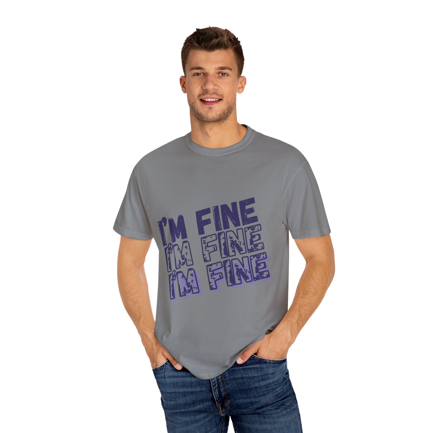 Two Truths and a Lie: "I'm Fine" Distressed T-Shirt