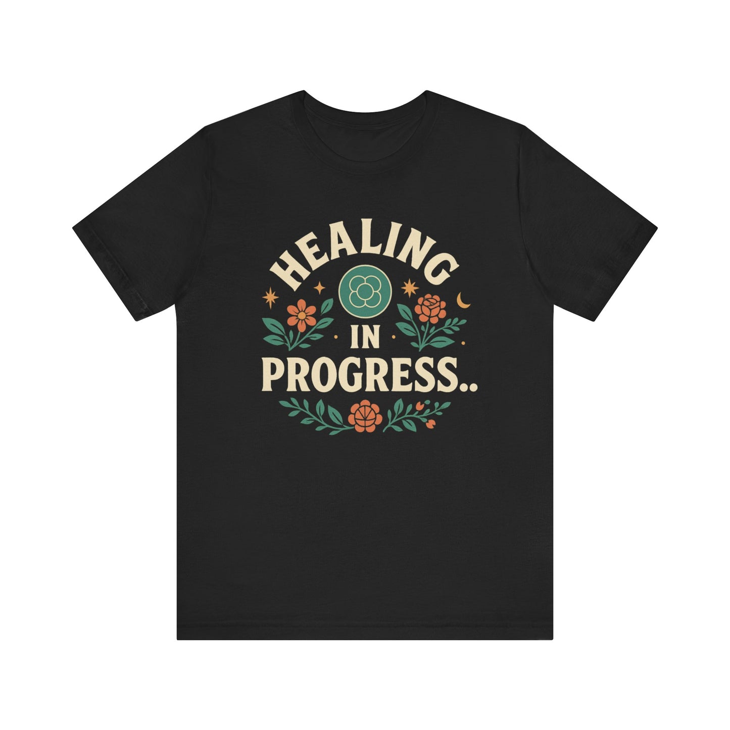 Healing in Progress Tee, Unisex Jersey T-Shirt, Mental Health Awareness Apparel, Self-Care Gift, Positive Vibes Wear