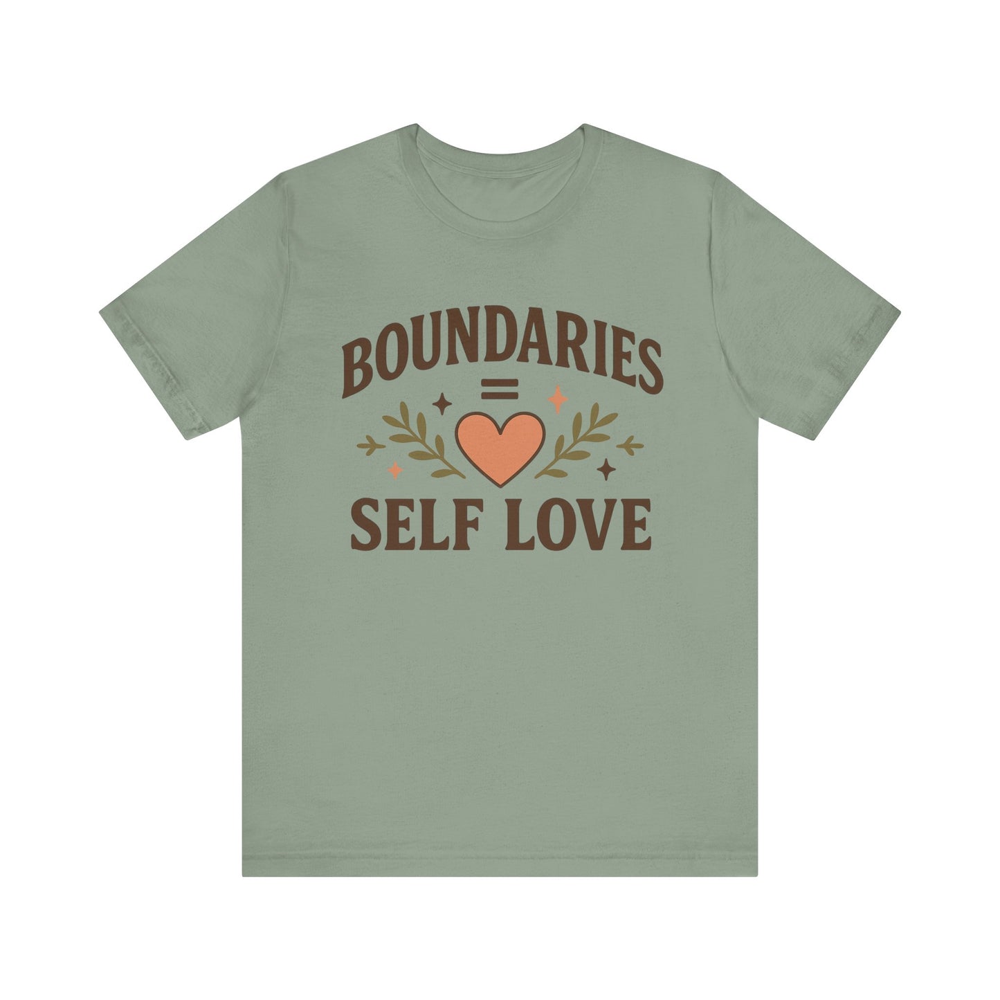 Self Love Boundaries Tee, Unisex Short Sleeve Shirt, Positive Vibe T-Shirt, Gift for Mental Health Awareness, Affirmation Top