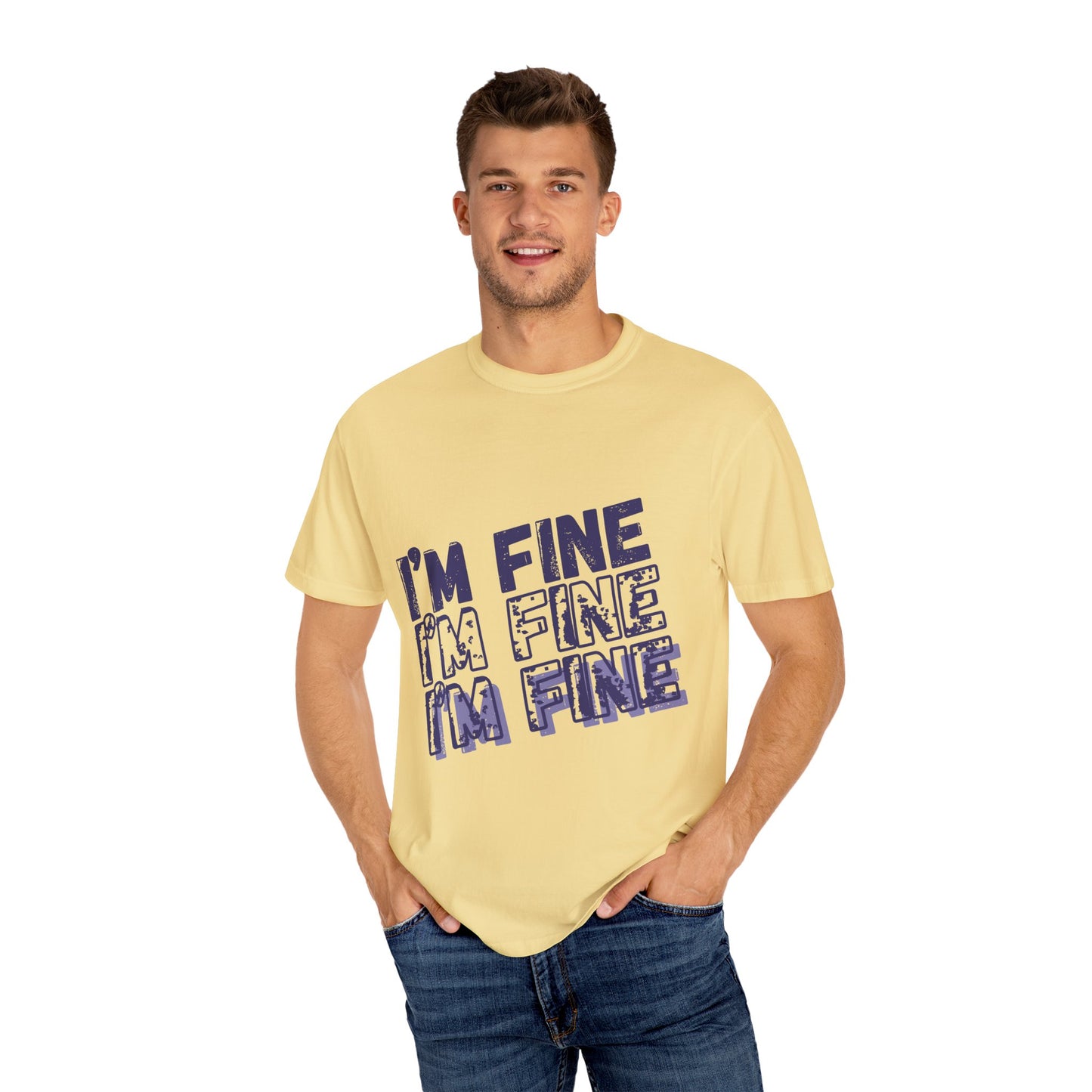 Two Truths and a Lie: "I'm Fine" Distressed T-Shirt