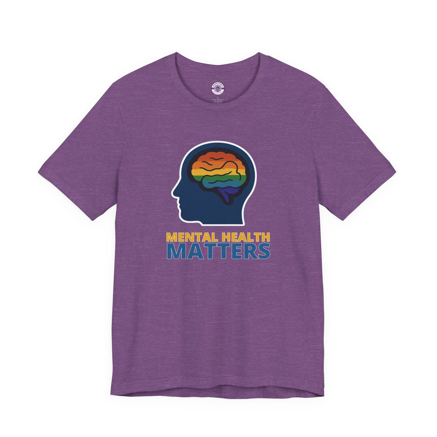 Mental Health Matters Shirt, Rainbow Brain Graphic Tee, LGBTQ+ Therapy Shirt, Comfort Colors T-Shirt, Inclusive Mental Health Top