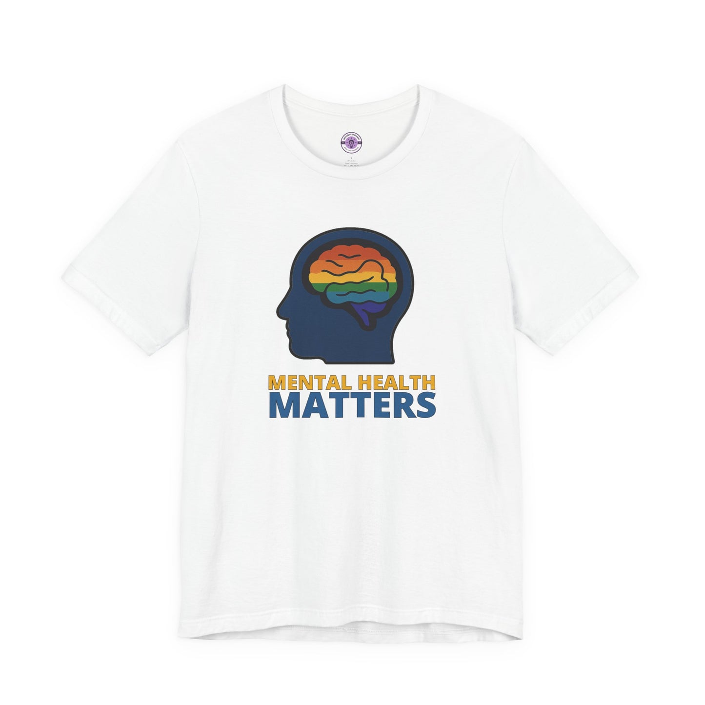 Mental Health Matters Shirt, Rainbow Brain Graphic Tee, LGBTQ+ Therapy Shirt, Comfort Colors T-Shirt, Inclusive Mental Health Top