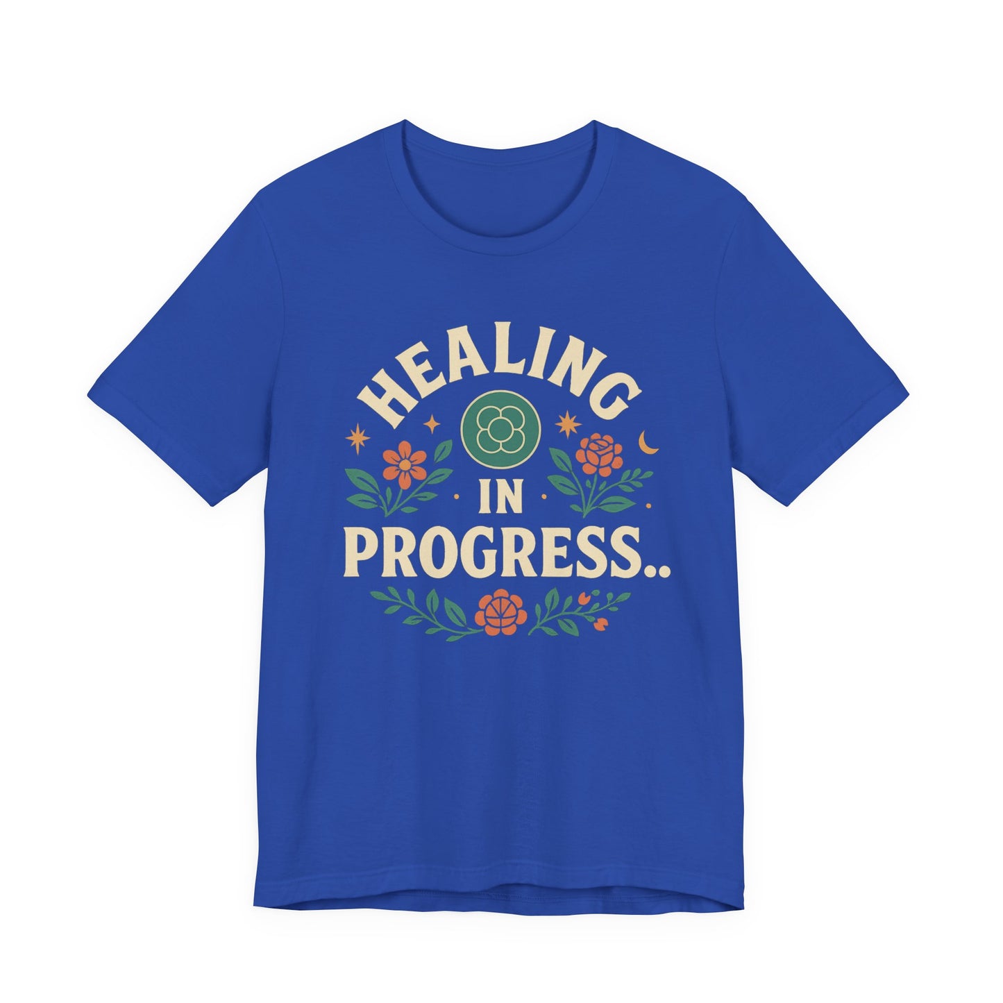 Healing in Progress Tee, Unisex Jersey T-Shirt, Mental Health Awareness Apparel, Self-Care Gift, Positive Vibes Wear