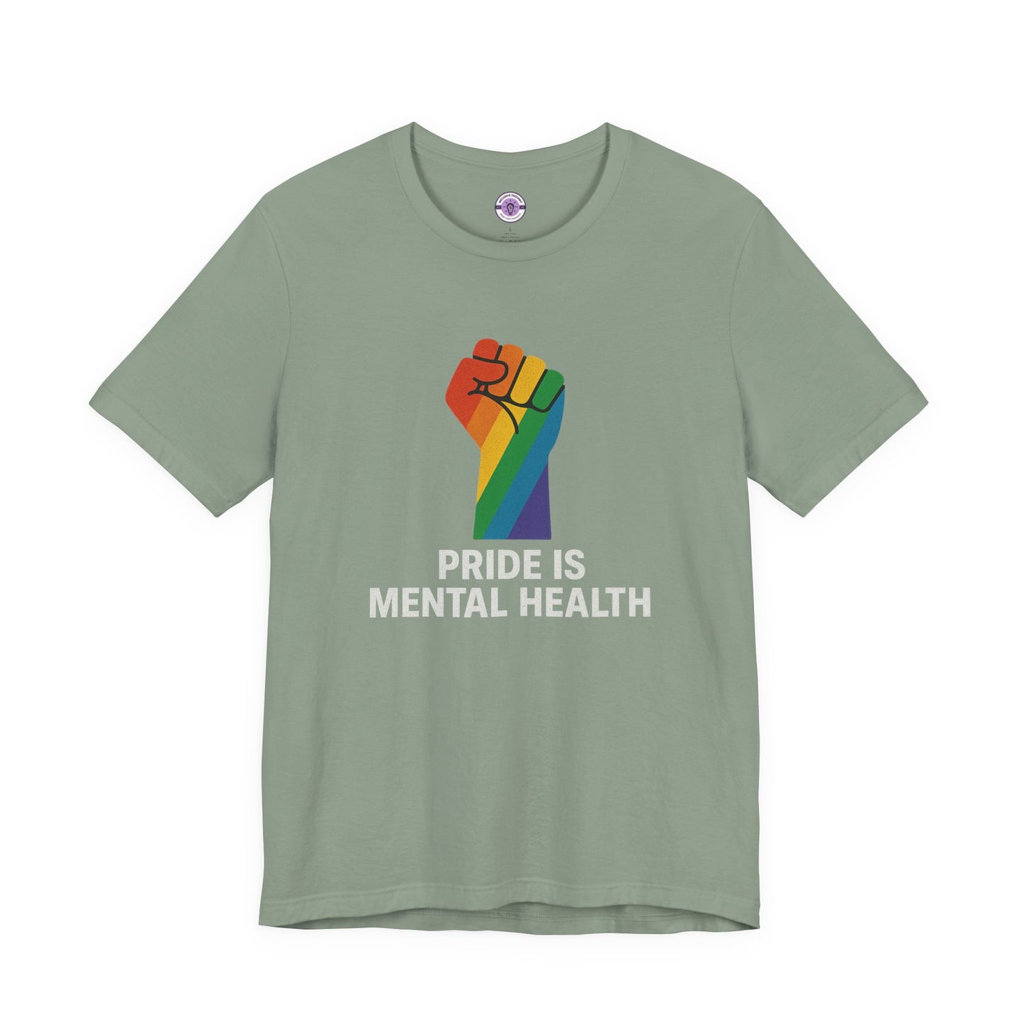 Pride Is Mental Health Shirt, LGBTQ+ Mental Health Awareness Tee, Queer Therapy Shirt, Protest Fist Graphic, Comfort Colors T-Shirt