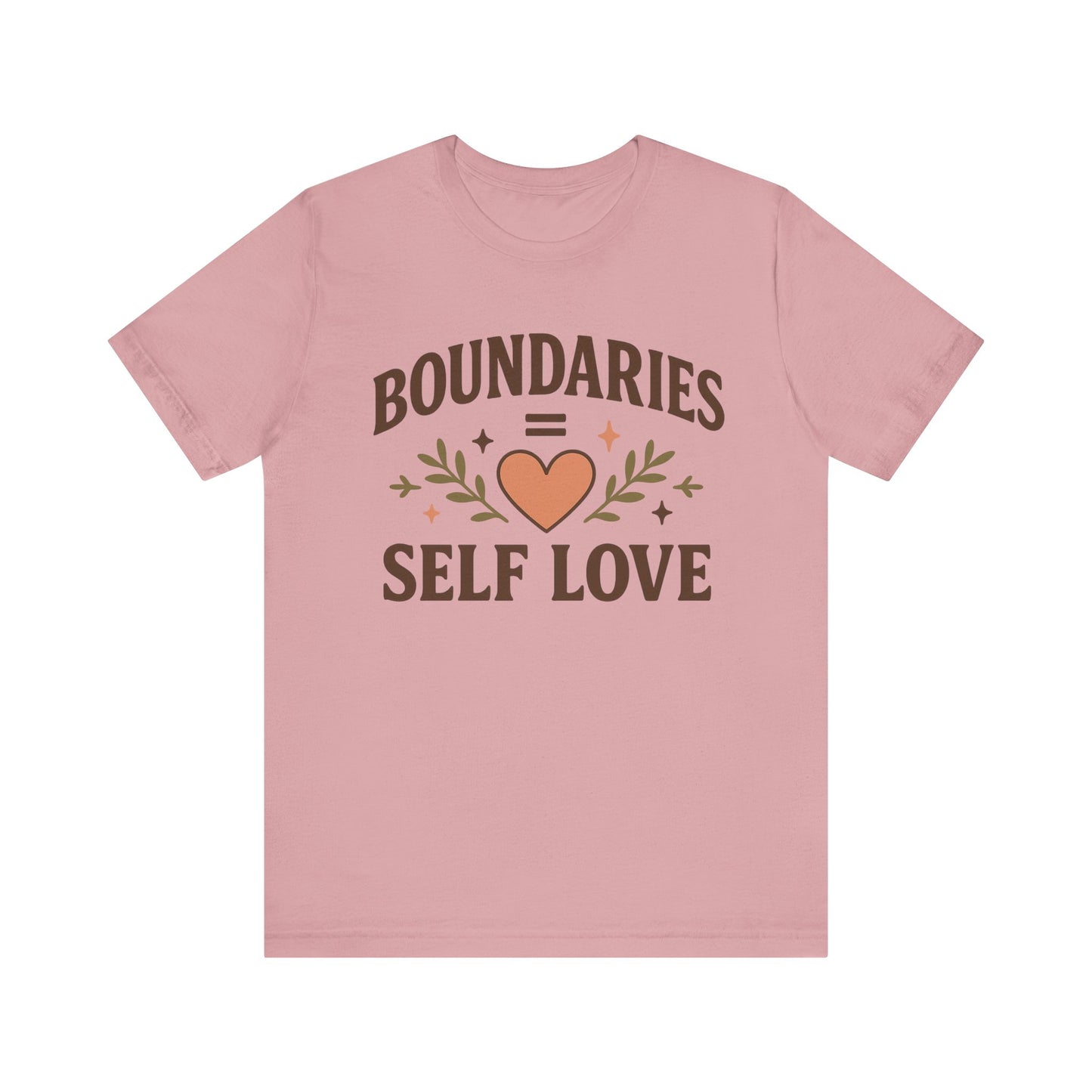 Self Love Boundaries Tee, Unisex Short Sleeve Shirt, Positive Vibe T-Shirt, Gift for Mental Health Awareness, Affirmation Top