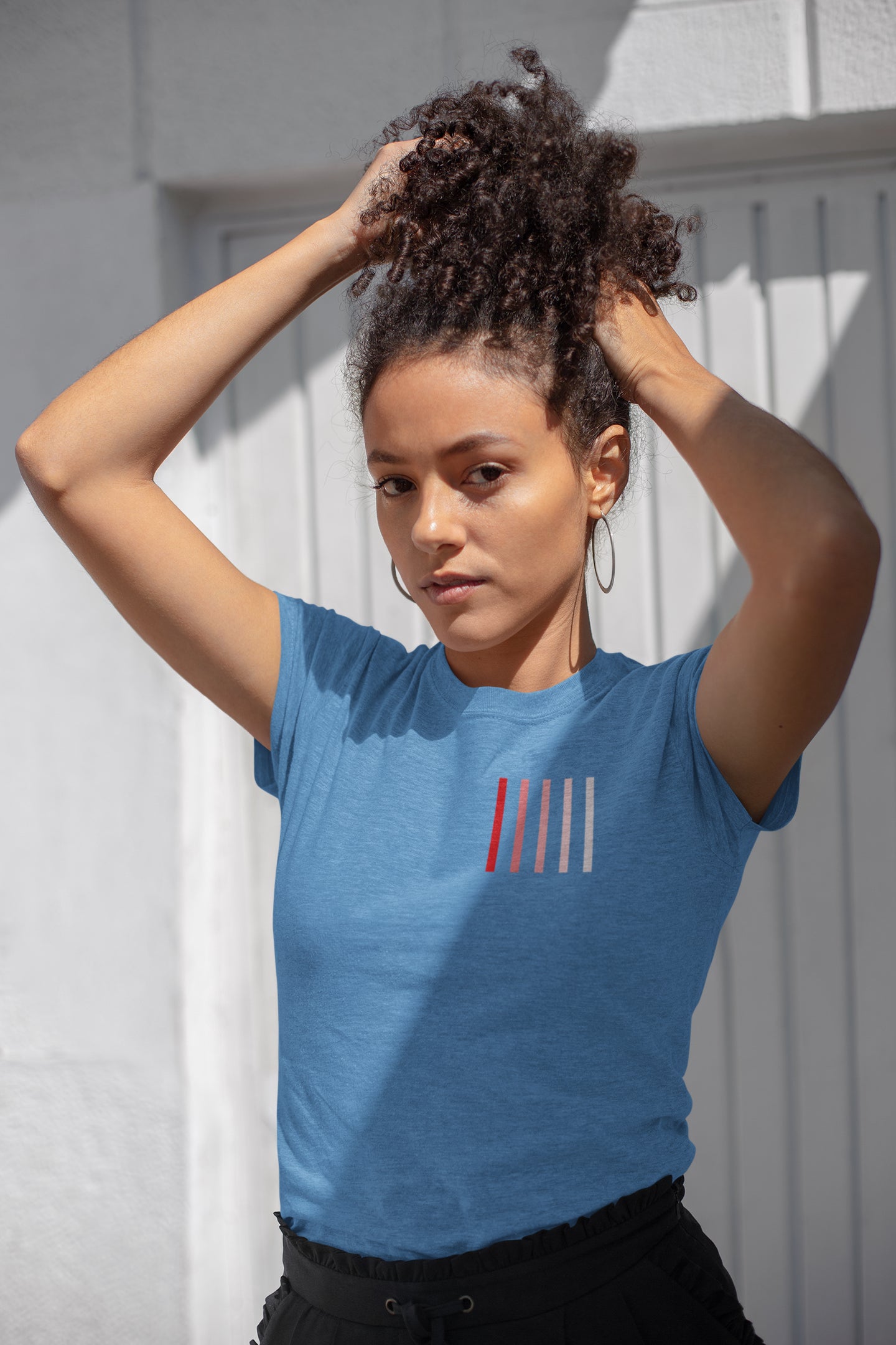 Lines of Healing Graphic Tee - Blue Edition