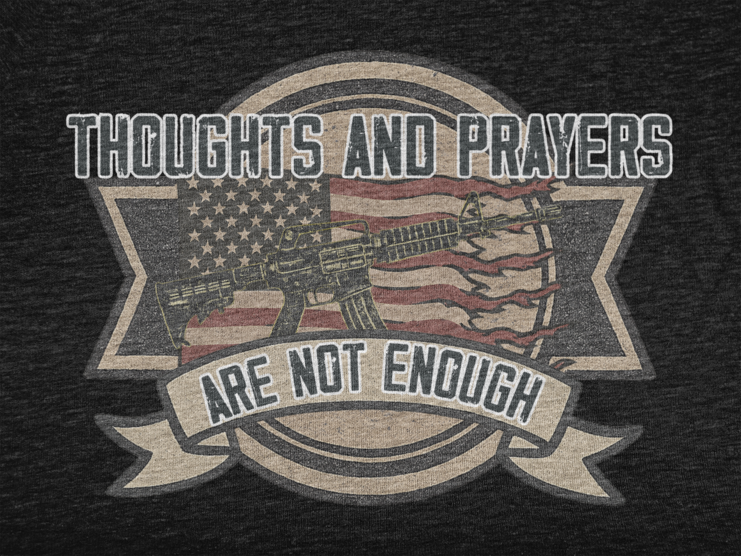 Thoughts and Prayers 2024 US Tour Gun Violence T-Shirt