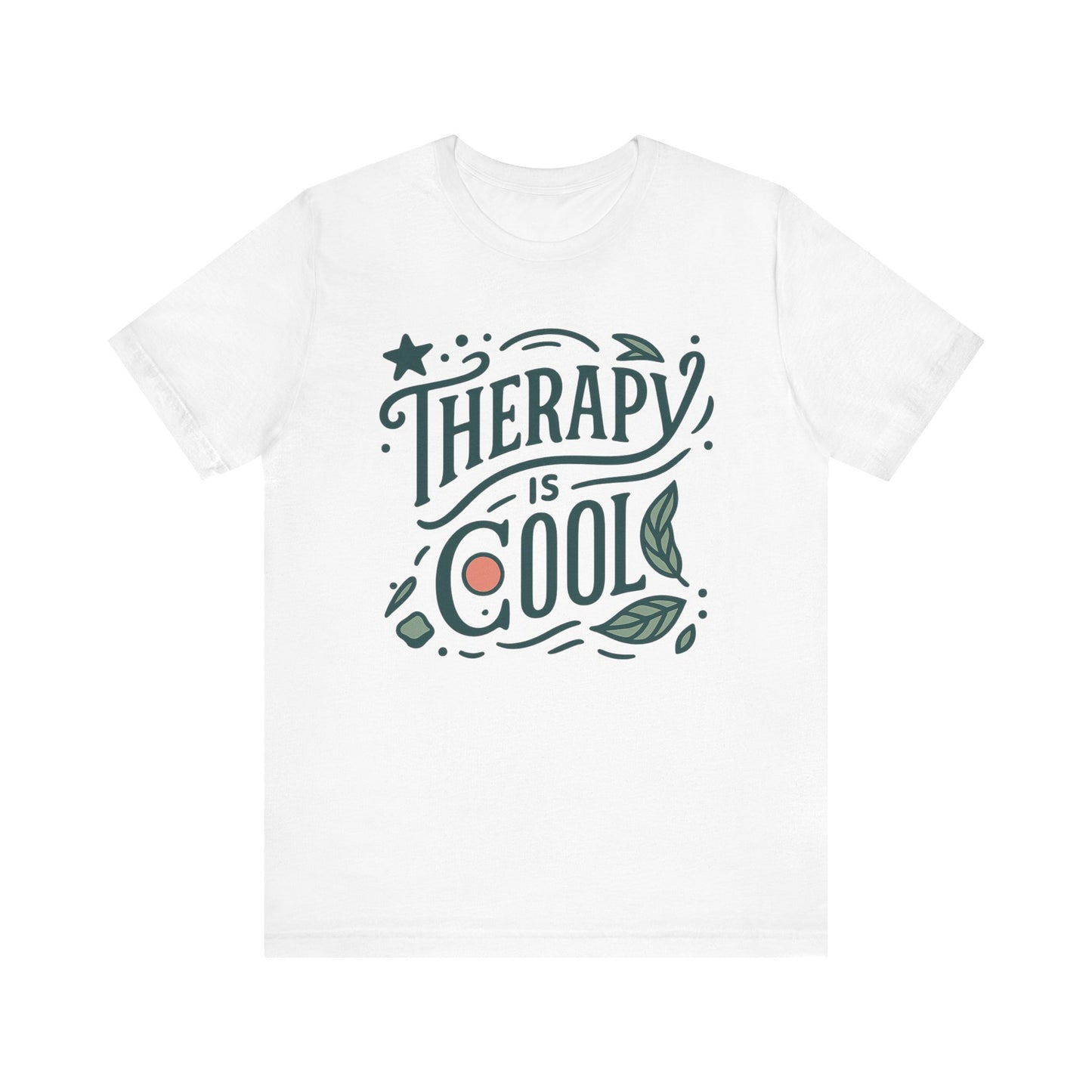Therapy is Cool Tee - Unisex Jersey Short Sleeve T-Shirt for Mental Health Awareness, Self-Care Gift, Casual Wear, Comfort Fit, Inspiring