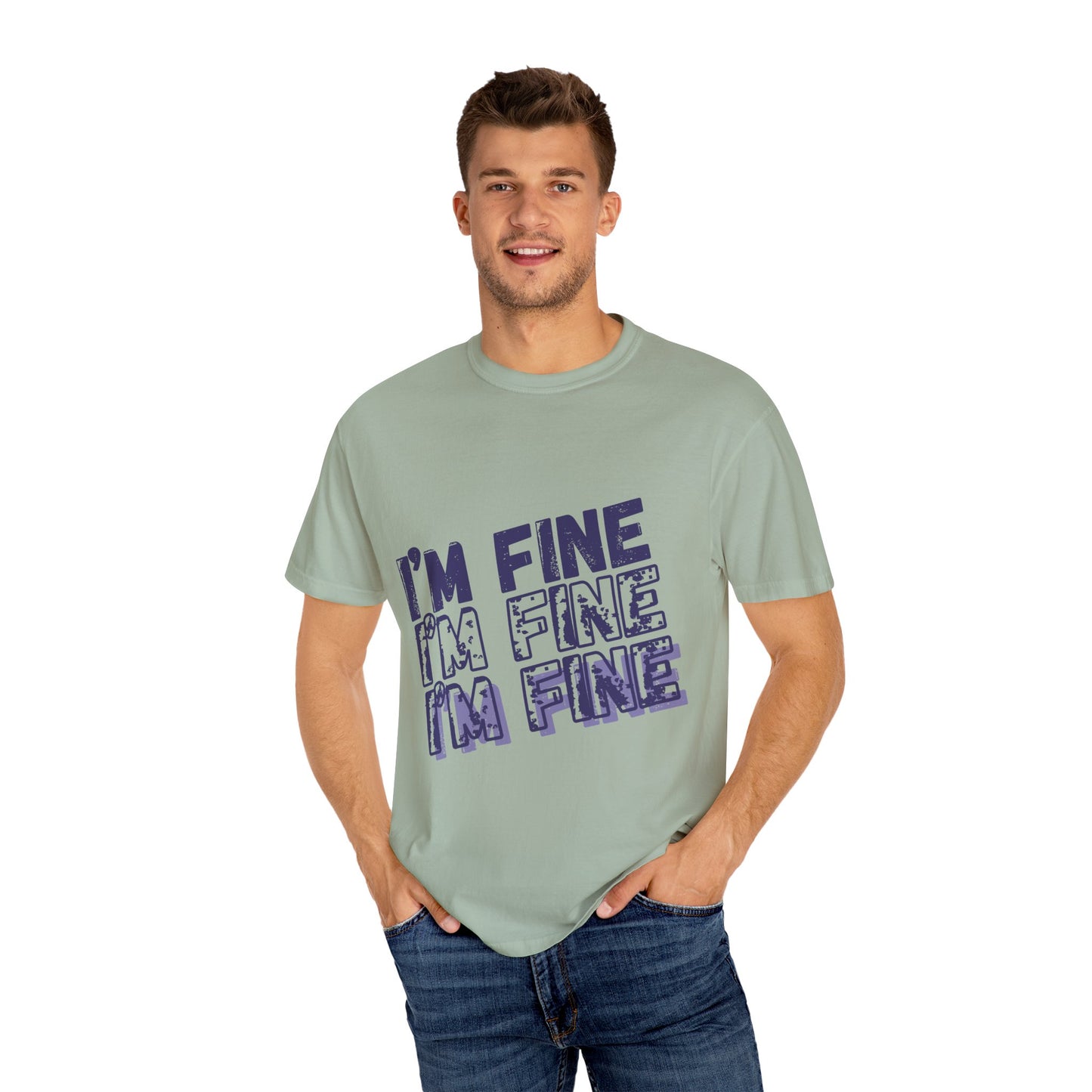 Two Truths and a Lie: "I'm Fine" Distressed T-Shirt