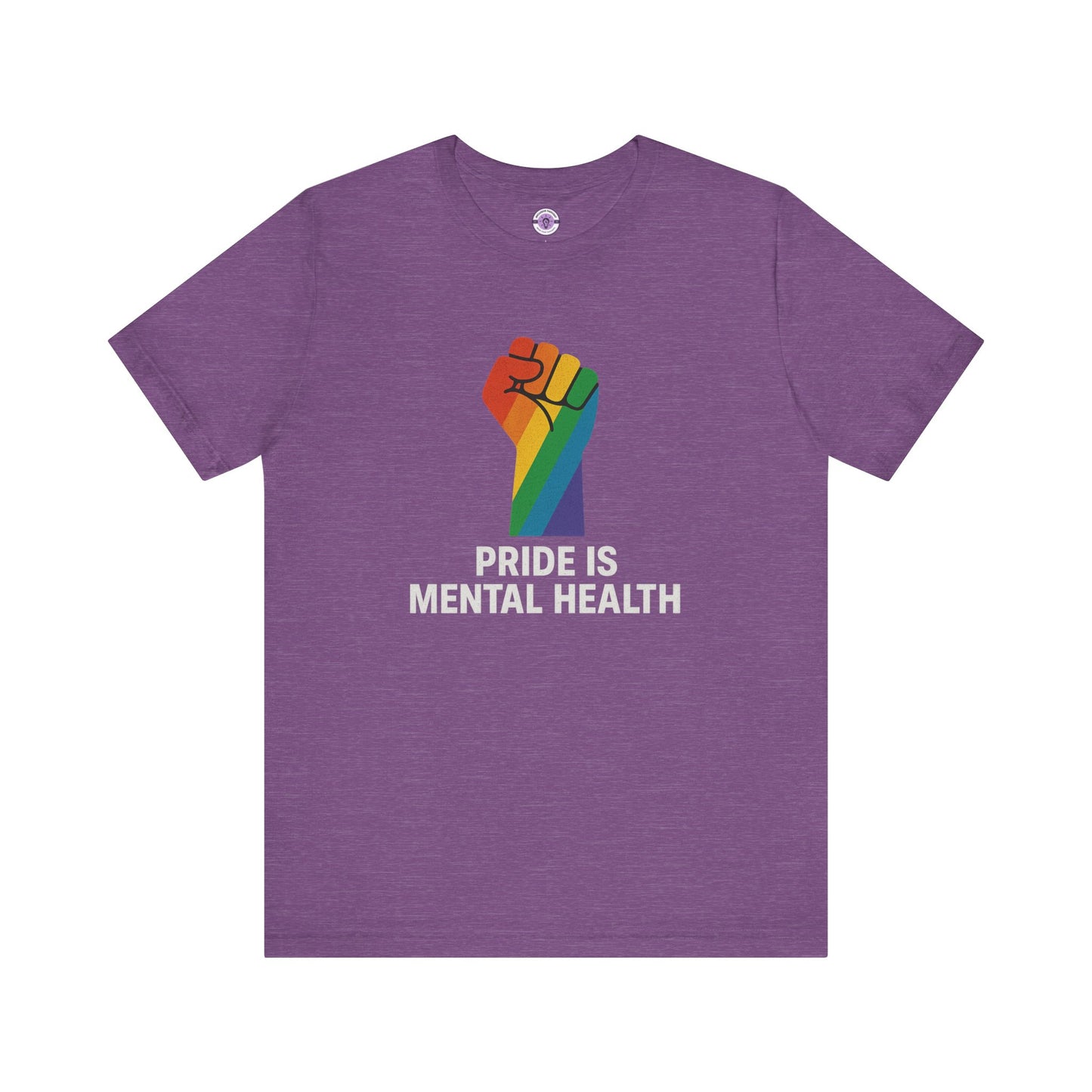 Pride Is Mental Health Shirt, LGBTQ+ Mental Health Awareness Tee, Queer Therapy Shirt, Protest Fist Graphic, Comfort Colors T-Shirt