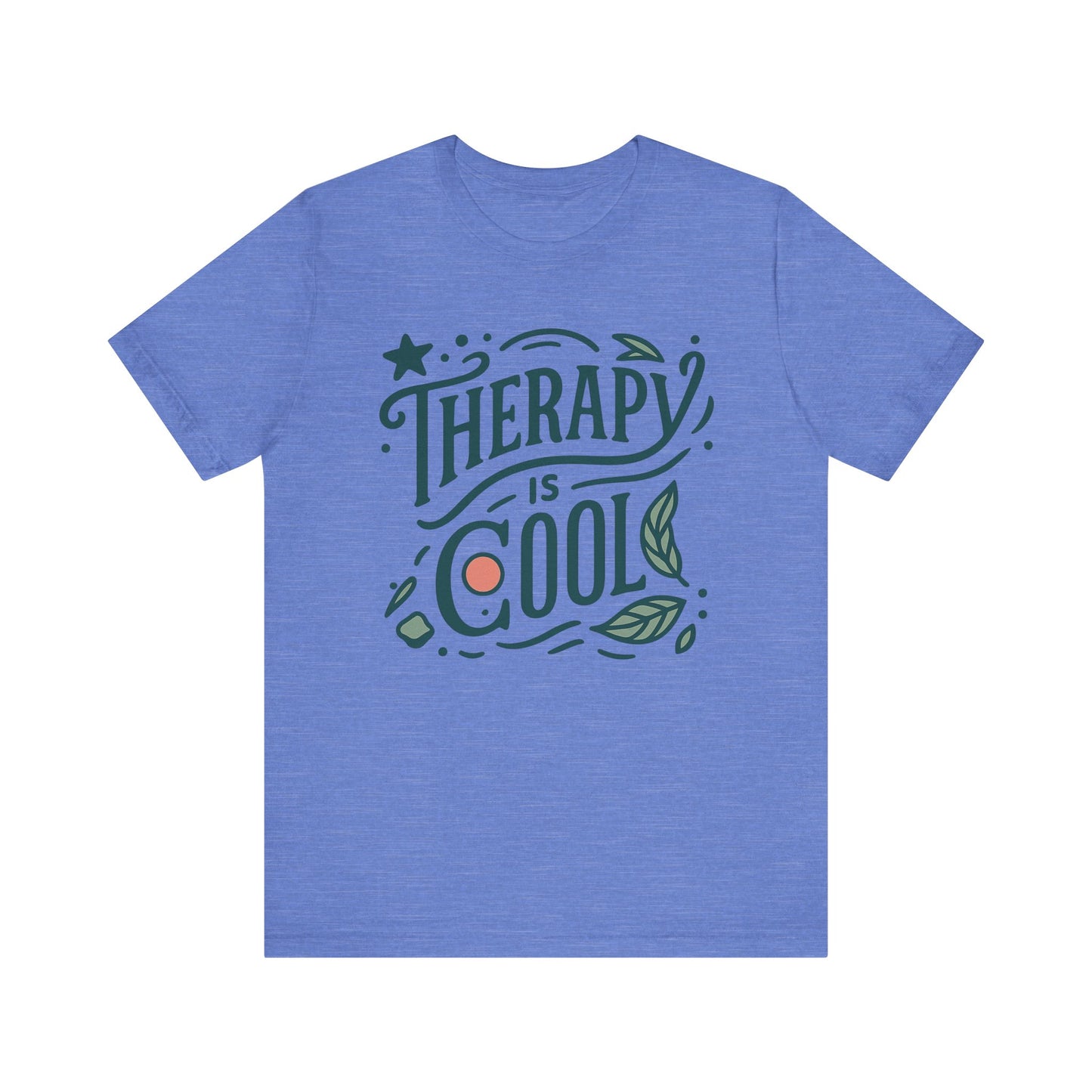Therapy is Cool Tee - Unisex Jersey Short Sleeve T-Shirt for Mental Health Awareness, Self-Care Gift, Casual Wear, Comfort Fit, Inspiring