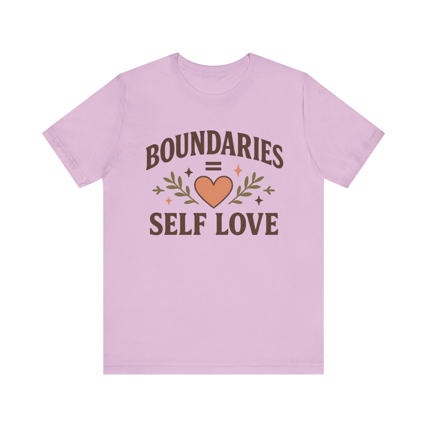 Self Love Boundaries Tee, Unisex Short Sleeve Shirt, Positive Vibe T-Shirt, Gift for Mental Health Awareness, Affirmation Top