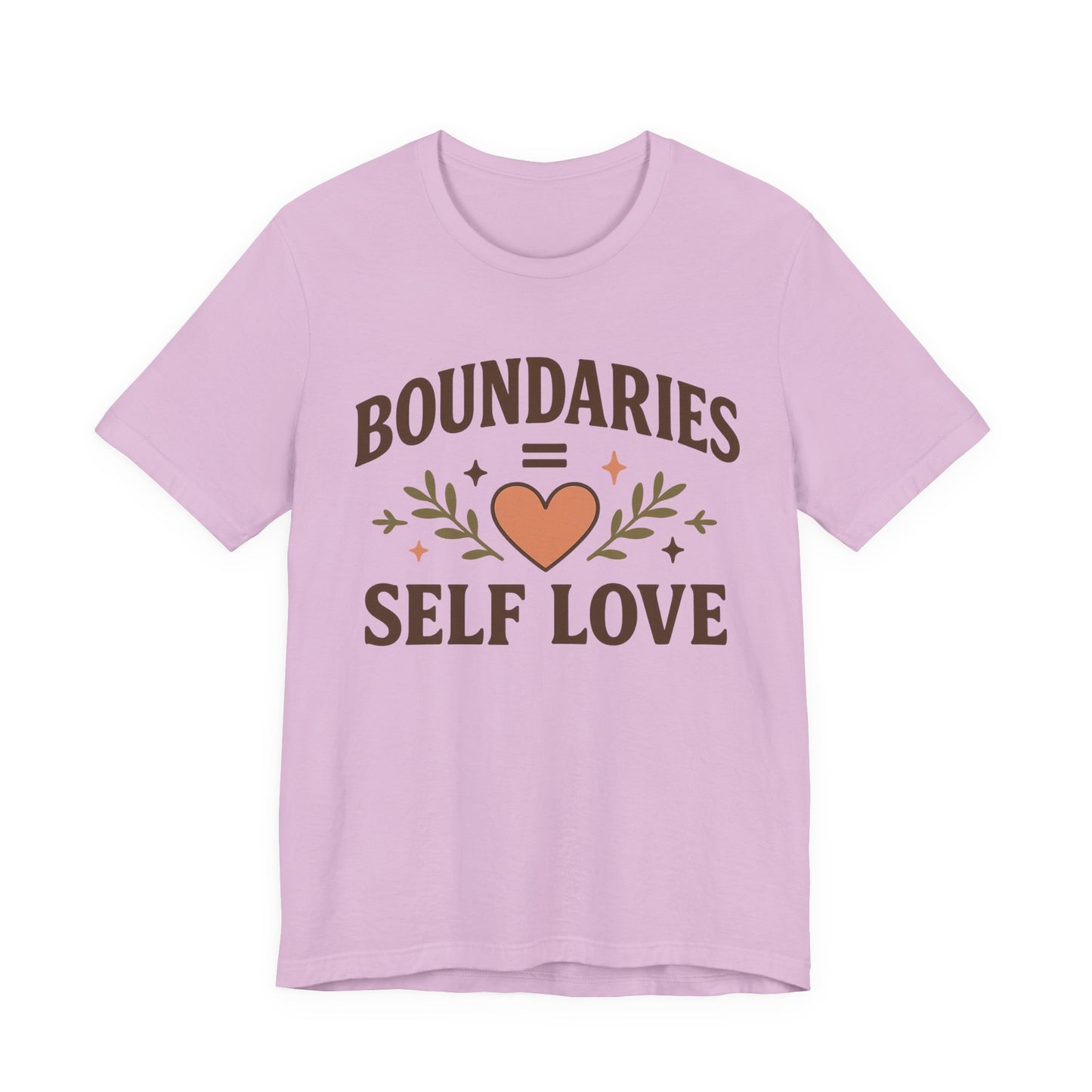 Self Love Boundaries Tee, Unisex Short Sleeve Shirt, Positive Vibe T-Shirt, Gift for Mental Health Awareness, Affirmation Top