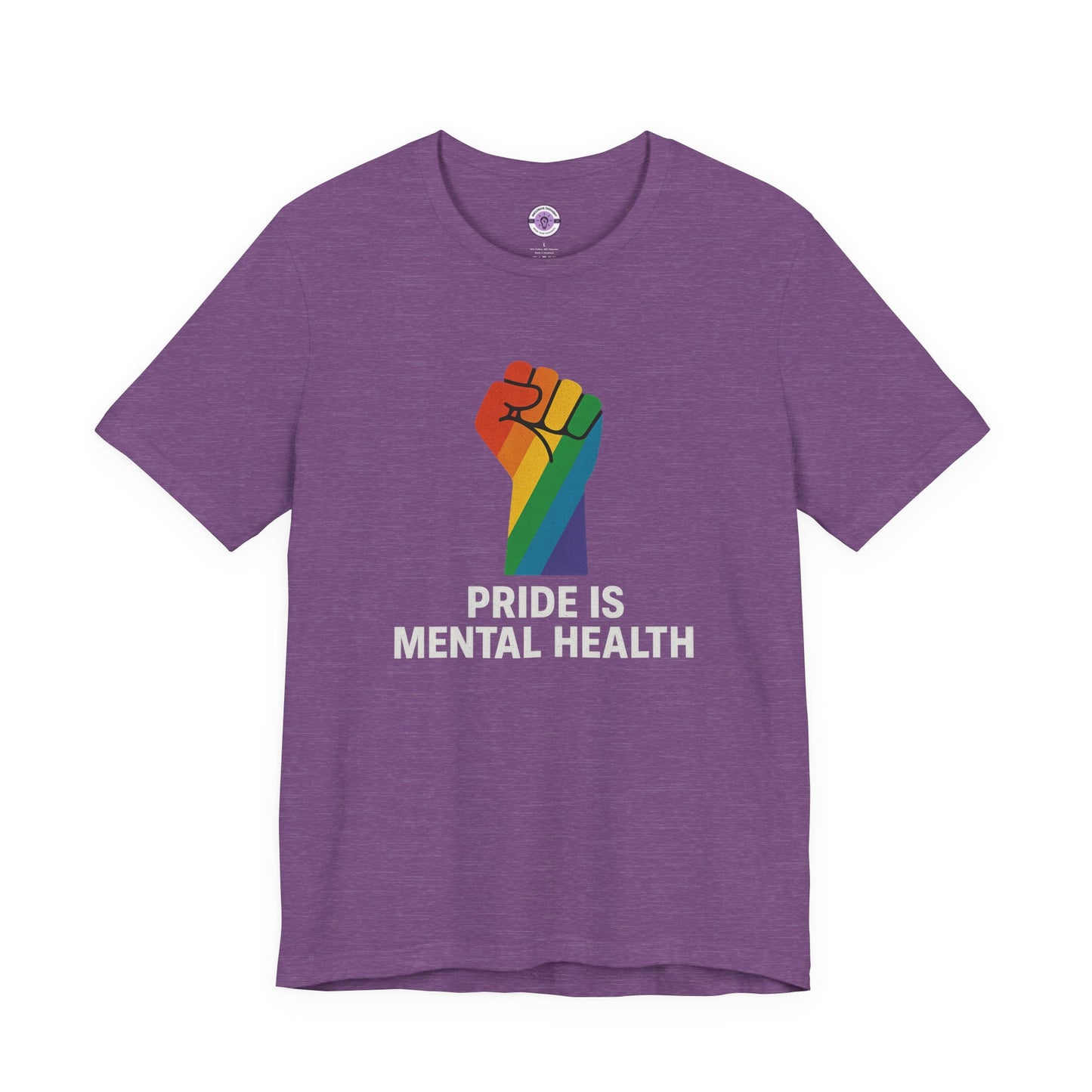 Pride Is Mental Health Shirt, LGBTQ+ Mental Health Awareness Tee, Queer Therapy Shirt, Protest Fist Graphic, Comfort Colors T-Shirt